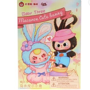 Baby Three Macaron Cute Bunny Plush Set